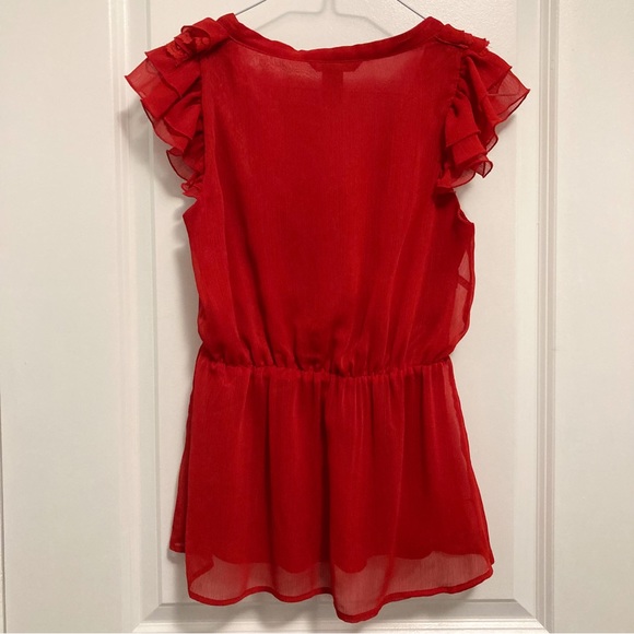 H&M Red Short Sleeve Blouse - Picture 2 of 3